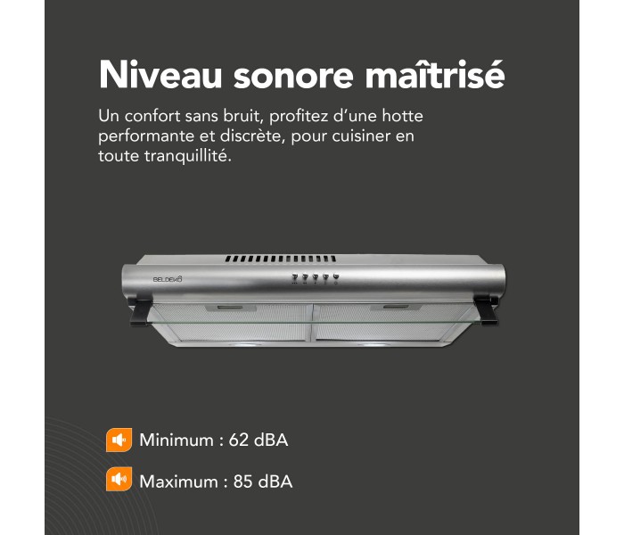 Hotte casque, inox, 60 cm, visiere, double moteurs