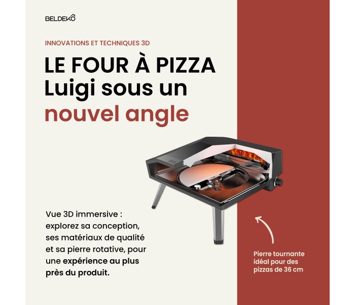 FOUR A PIZZA AVEC PIERRE TOURNANTE XL - LUIGI