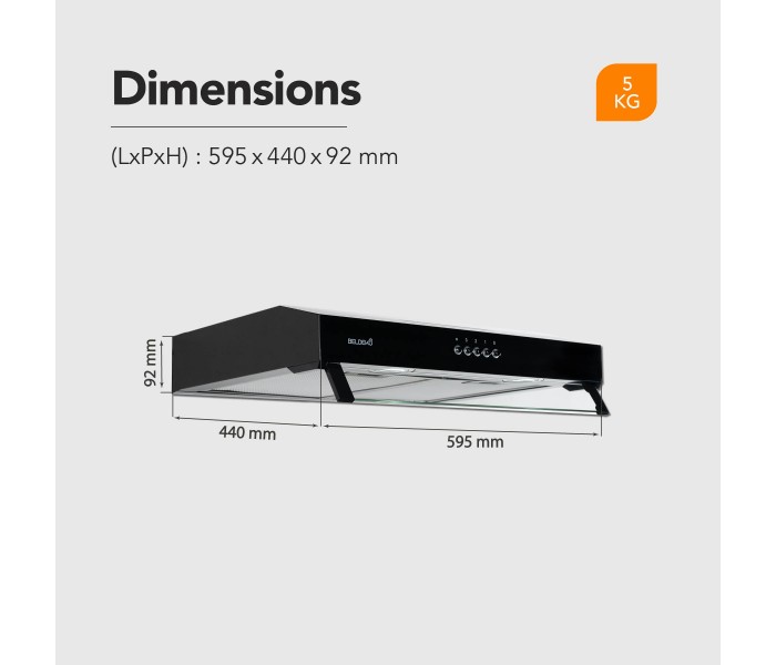 Hotte casquette noir, 60 cm, hotte visière, noir, filtre, evacuation, recyclage