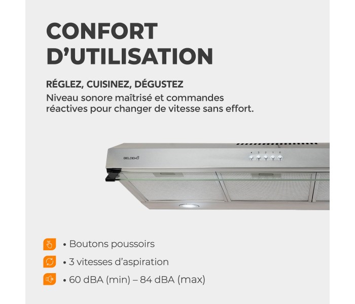 hotte casquette, hotte visiere, hotte fine, 90, 90cm, 90 cm