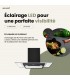 HOTTE DECORATIVE MURALE 90 CM - VERRE ET NOIR