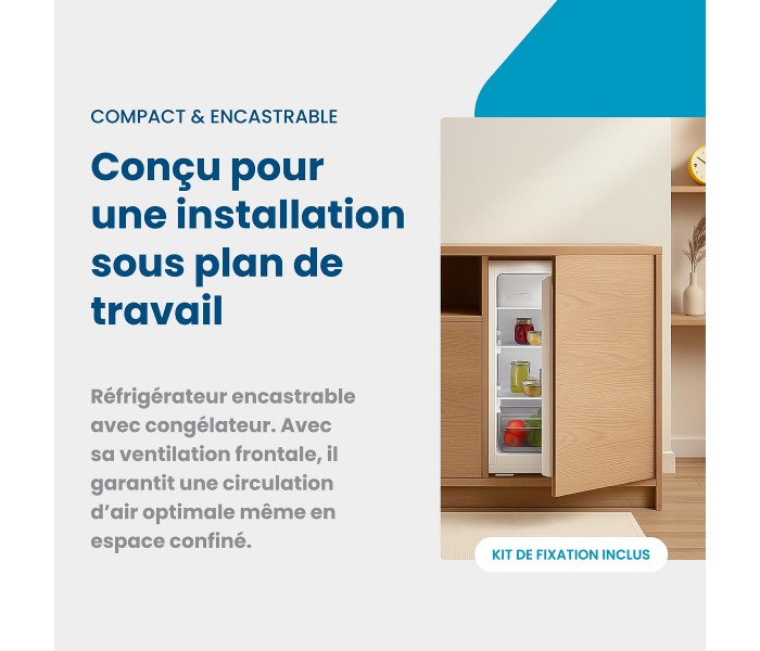 réfrigérateur integrable, encastrable, porte, frigo encastrable