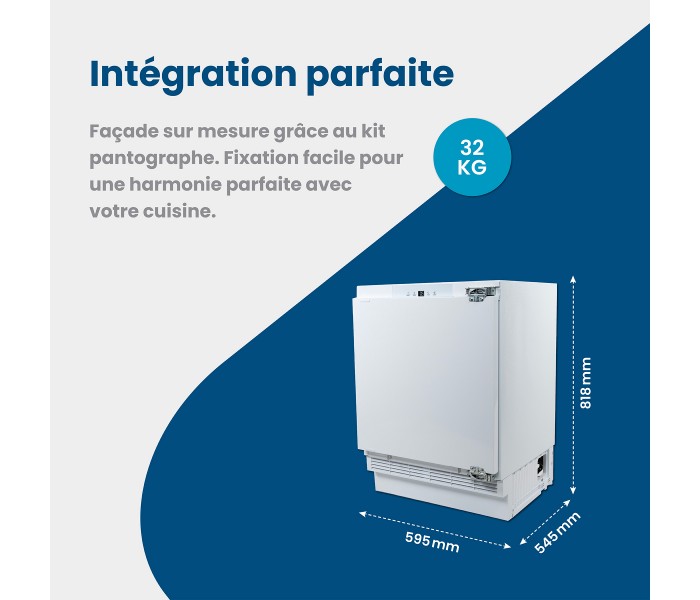 réfrigérateur integrable, encastrable, porte, frigo encastrable