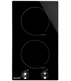 Domino induction encastrable 2 feux avec boutons manette