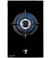 PLAQUE DE CUISSON GAZ 1 FOYER — DOUBLE COURONNE - VERRE NOIR & FONTE | BELDEKO