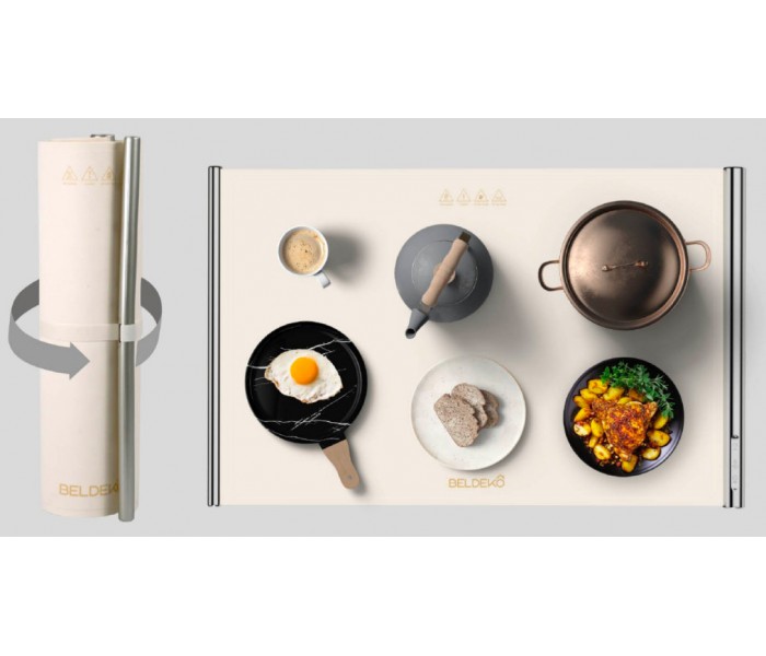 Chauffe plat souple, pliable, silicon, chauffe assiette