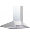 Hotte de Cuisine Décorative Inox 60cm -Triangle - Pyramide 338 m³/ h - Evacuation ou Recyclage - Eclairage LED