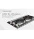 Plaque electrique, fonte, 2 feux, 2 foyers, 2 zones, encastrable, inox, boutons, manettes