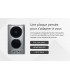 Plaque electrique, fonte, 2 feux, 2 foyers, 2 zones, encastrable, inox, boutons, manettes
