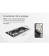 Plaque electrique, fonte, 2 feux, 2 foyers, 2 zones, encastrable, inox, boutons, manettes