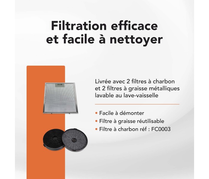 Hotte décorative mural galbé verre et inox, 90 cm, verre rond, arrondie,