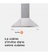 Hotte inox, 60 cm, pyramide, triangle, simple, 60