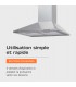 Hotte inox, 60 cm, pyramide, triangle, simple, 60