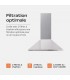 Hotte inox, 60 cm, pyramide, triangle, simple, 60