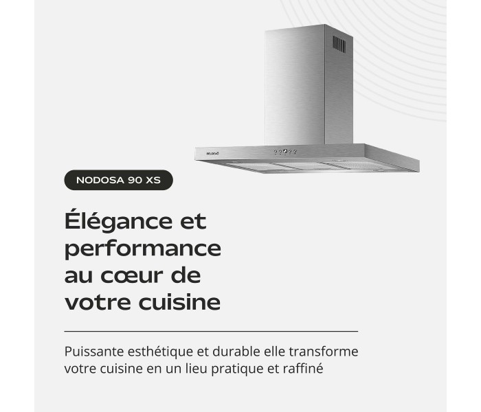 Hotte ilot 90 inox, hotte centrale, plate, epaisse,