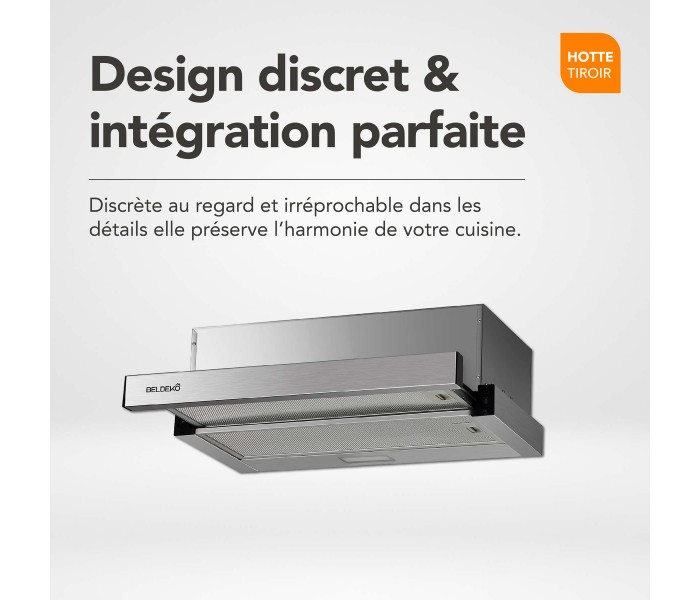 Hotte de cuisine tiroir 60cm, hotte groupe, coulissant, coulissante, tiroir, 60 cm