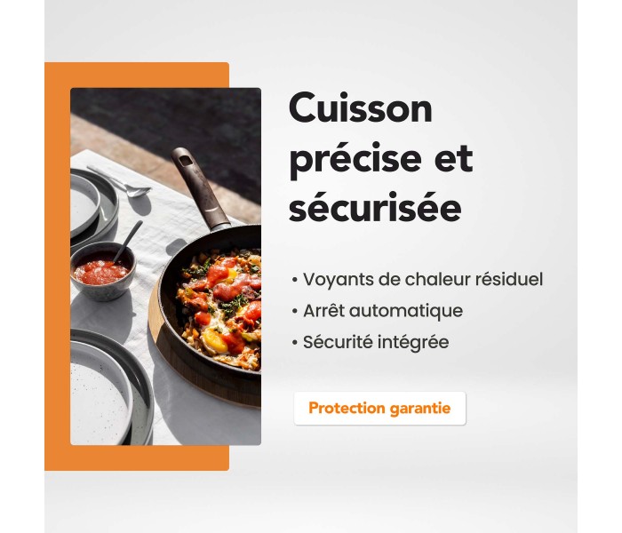 Plaque de cuisson, 2 feux, 2 foyers, 2 zones, encastrable, commande, boutons, manette