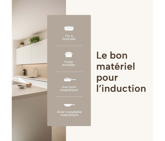 plaque de cuisson, encastrable, induction, 2 zones, puissante, minuteur,  2 foyers, slider