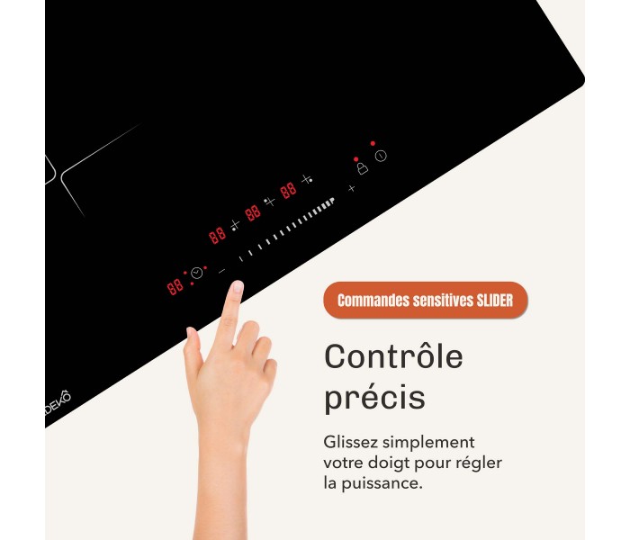 table de cuisson induction 3 foyers slider booster