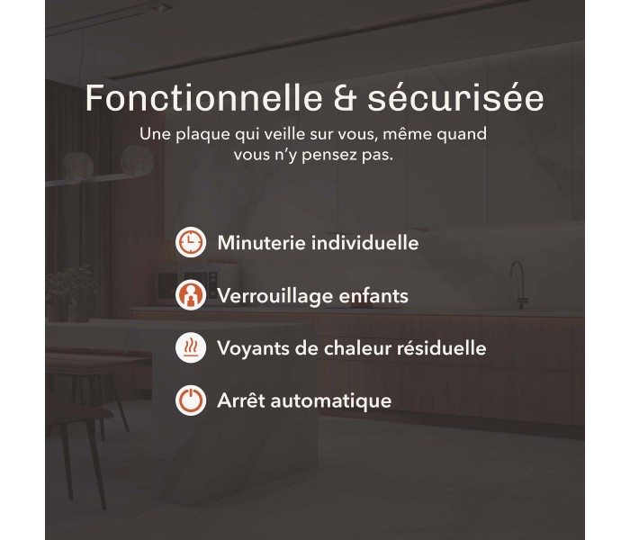 table de cuisson induction 3 foyers slider booster