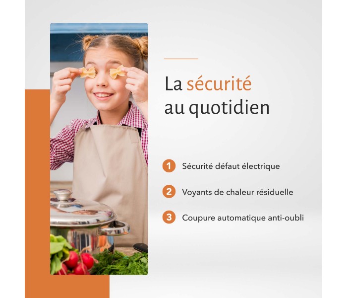 Plaque vitroceramique, 2 feux, 2 foyers, 2 zones, encastrable, boutons, manette, commande