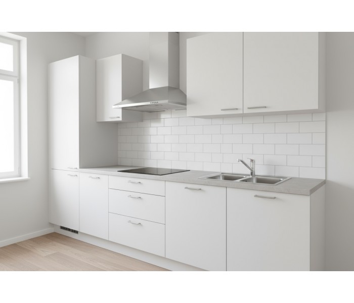 Hotte de Cuisine Décorative Inox 60cm -Triangle - Pyramide 338 m³/ h - Evacuation ou Recyclage - Eclairage LED