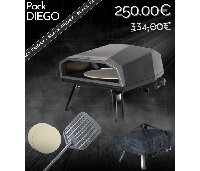 FOUR A PIZZA AVEC PIERRE TOURNANTE - DIEGO + HOUSSE