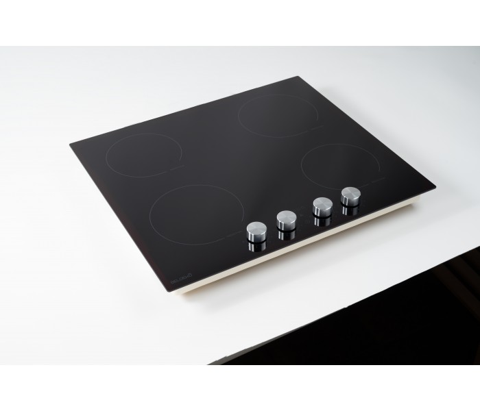 Plaque à Induction 59 cm – 4 Foyers, 6000 W, Commandes par Manettes – Beldeko