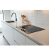 Plaque de cuisson induction, 3 foyers, 3 zones, boutons, manettes, encastrable