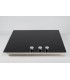 Plaque de cuisson induction, 3 foyers, 3 zones, boutons, manettes, encastrable