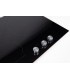 Plaque de cuisson induction, 3 foyers, 3 zones, boutons, manettes, encastrable