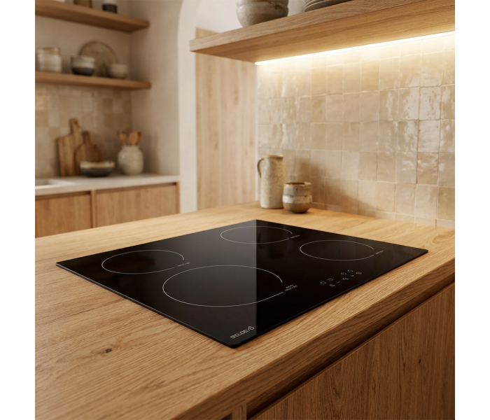 PLAQUE DE CUISSON INDUCTION 4 FOYERS — 6800 W - MINUTEUR | BELDEKO