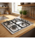 PLAQUE DE CUISSON GAZ 4 FOYERS — INOX | BELDEKO