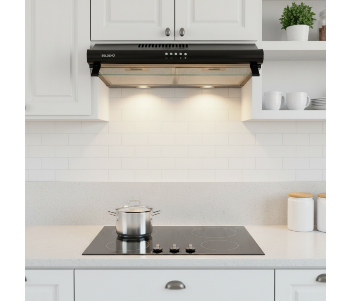 HOTTE CASQUETTE / VISIERE GRETA 60 CM - NOIR | BELDEKO