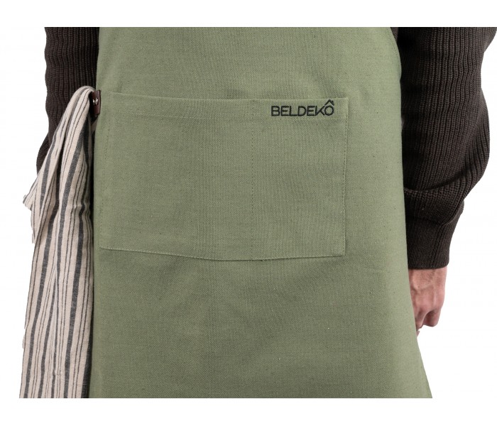 Tablier, tablier vert, tablier de chef, tablier de cuisine, accessoires pizz, beldeko