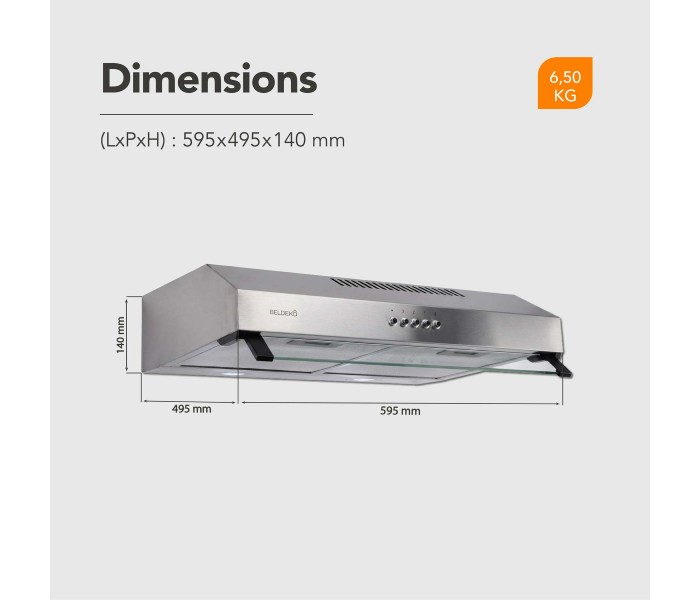 Hotte casquette, 60 cm, inox, 60, puissante, double moteurs, beldeko