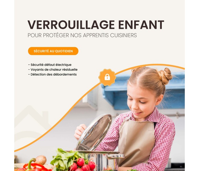 Plaque de cuisson à induction 3500W – Taille standard 59x52 cm avec seulement 2 foyers - minuteur