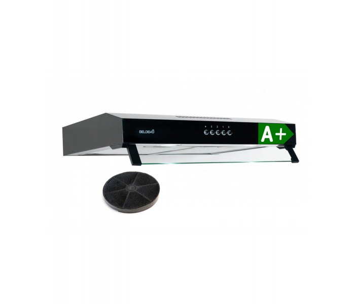 hotte casquette, hotte visière, noir, 60 cm, 59,5 cm, hotte fine, hotte chantier