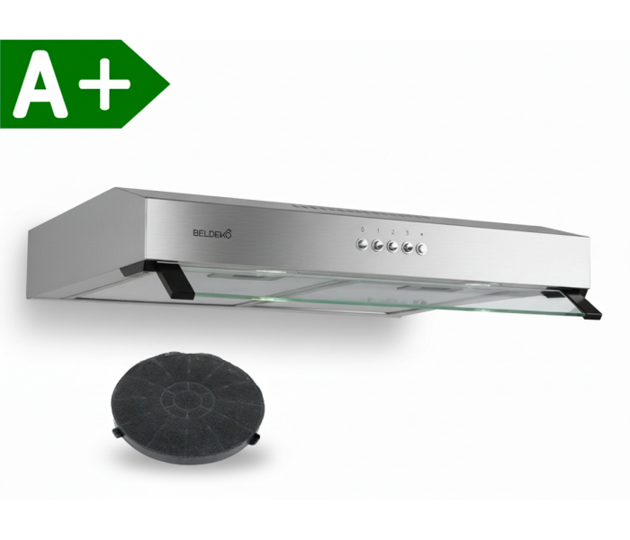 hotte casquette, hotte visière, inox, 60 cm, 59,5 cm, hotte fine, hotte chantier