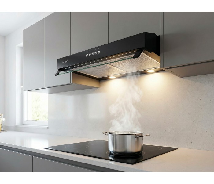 Hotte casquette Rivage 60 cm – Performance A+ design extra-plat BelDeko Eco