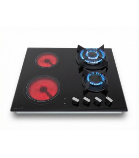 plaque de cuisson bridge, gaz et vitro, gaz et vitrocéramique, encastrable, gaz electrique