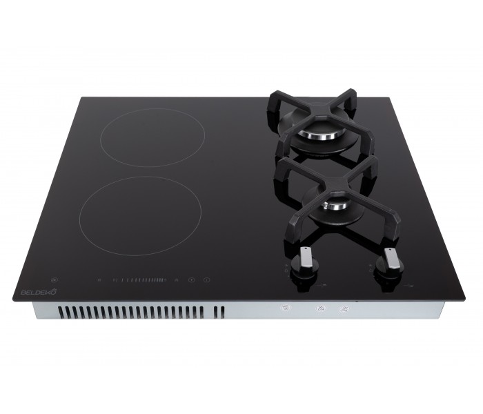 plaque bridge, plaque de cuisson double, gaz et induction, plaque mixte induction gaz, encastrable, 4 foyers