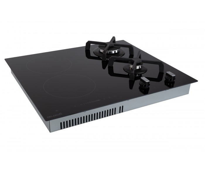 plaque bridge, plaque de cuisson double, gaz et induction, plaque mixte induction gaz, encastrable, 4 foyers