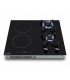plaque bridge, plaque de cuisson double, gaz et induction, plaque mixte induction gaz, encastrable, 4 foyers