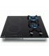 plaque bridge, plaque de cuisson double, gaz et induction, plaque mixte induction gaz, encastrable, 4 foyers