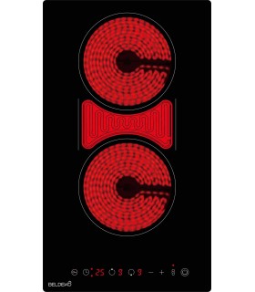 plaque vitrocéramique, domoino, table de cuisson, vitro, vitrocéramique, flex, multizones, 2 foyers, 2 zones, 2 bruleurs