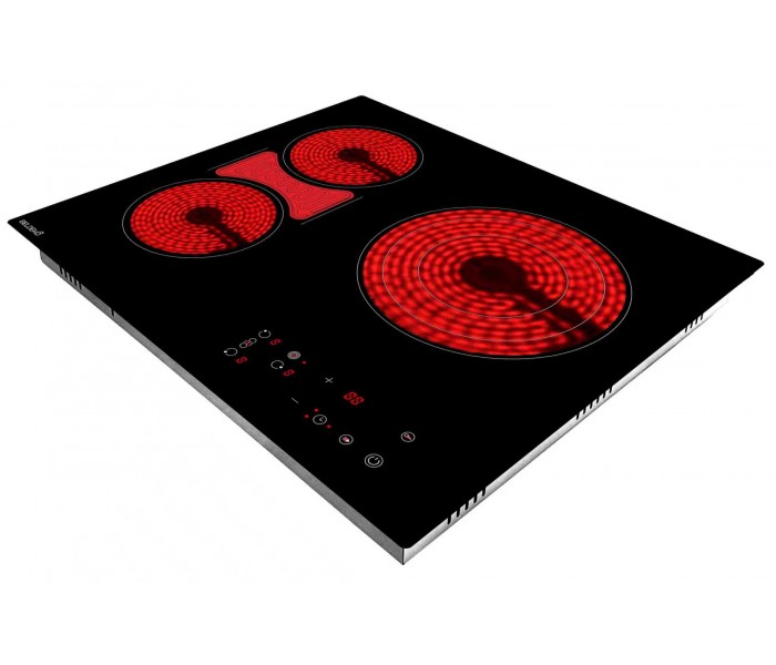 plaque de cuisson, 3 feux, 3 foyers, encastrable, vitro, vitrocéramique, flex, multi zone