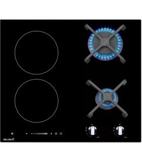 plaque bridge, plaque de cuisson double, gaz et induction, plaque mixte induction gaz, encastrable, 4 foyers