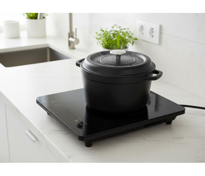 Plaque à Induction Portable 1 Feu 2100W - 9 Niveaux de Puissance - Minuteur 99 min - Sécurité Enfant - Extra fine - Posable