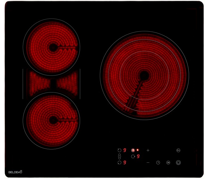 plaque de cuisson, 3 feux, 3 foyers, encastrable, vitro, vitrocéramique, flex, multi zone